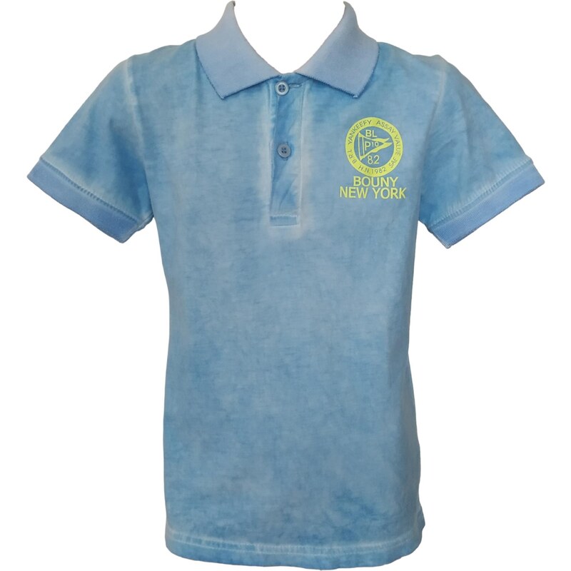 Dětské modré tričko s límečkem Bouny