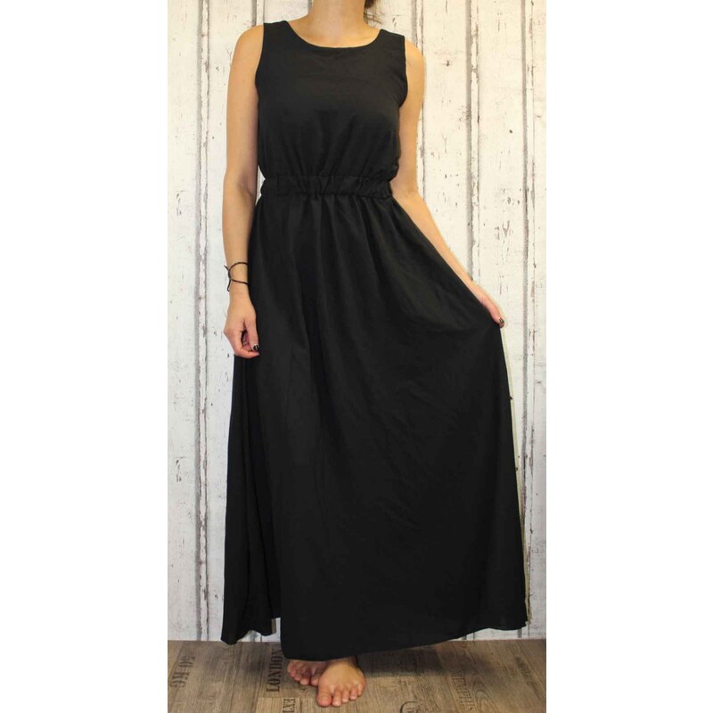Italy Moda Dámské, letní šaty - dlouhé černé