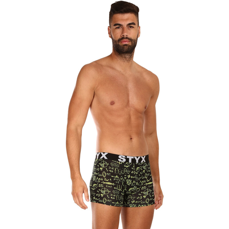 3PACK pánské boxerky Styx long art sportovní guma vícebarevné (3U13724)