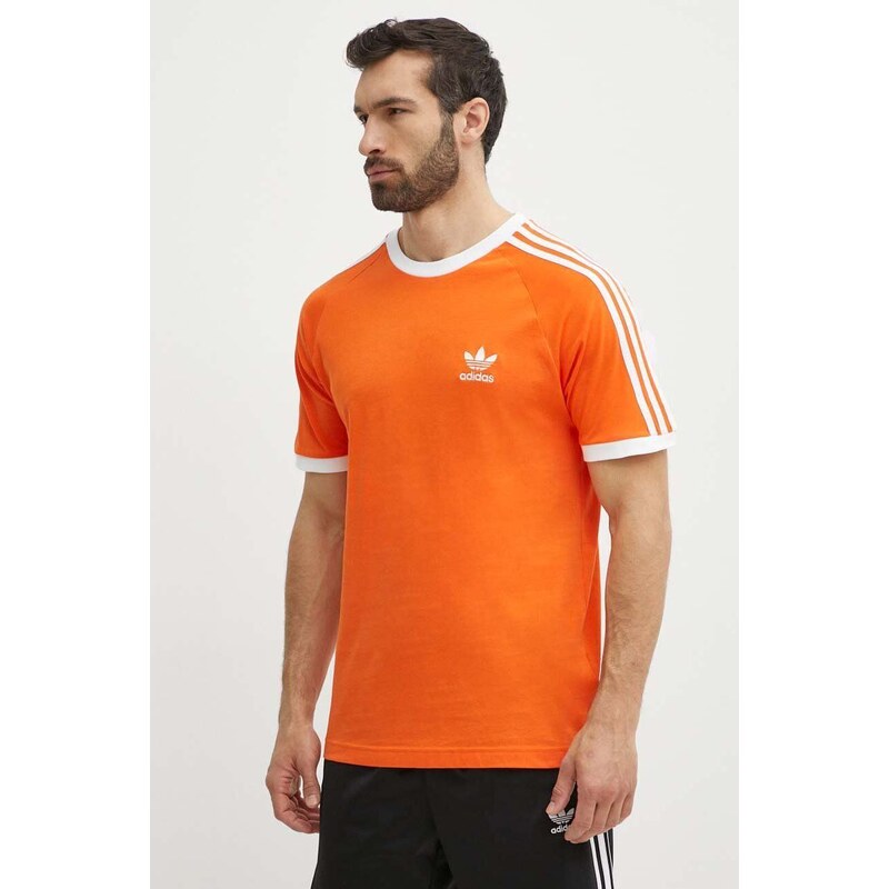 Bavlněné tričko adidas Originals oranžová barva, s aplikací, IM9382