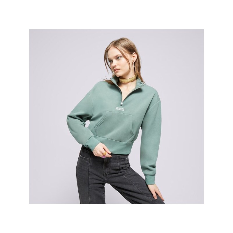 Levi's Mikina Graphic Sara 1/4 Zip Greens ženy Oblečení Mikiny A7298-0002