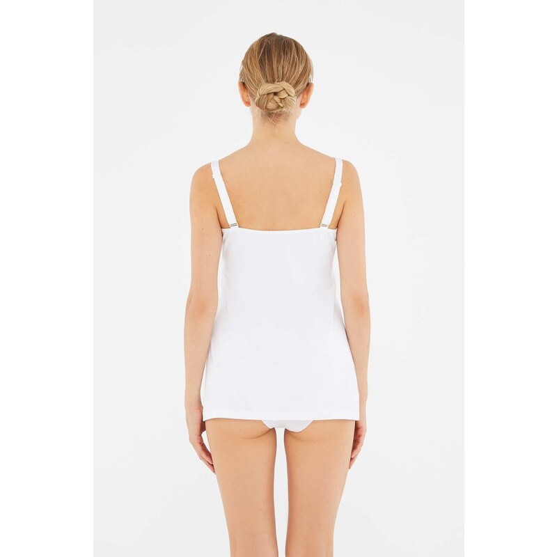 Dagi White Postpartum Nursing Undershirt