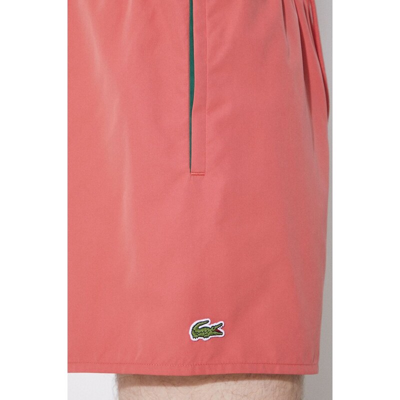 Plavkové šortky Lacoste růžová barva