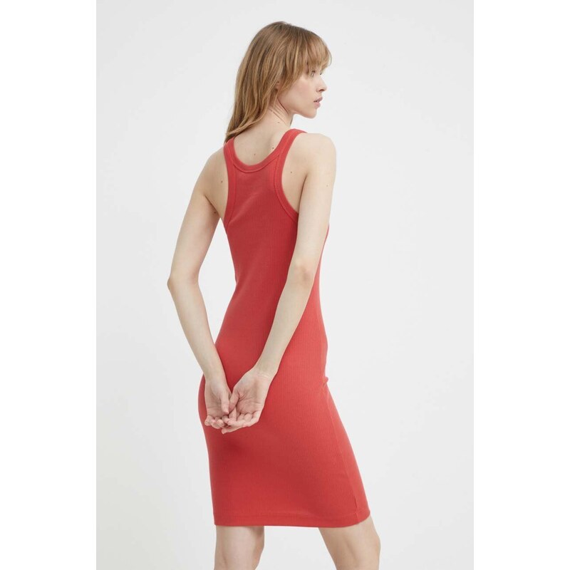 Bavlněné šaty G-Star Raw červená barva, mini