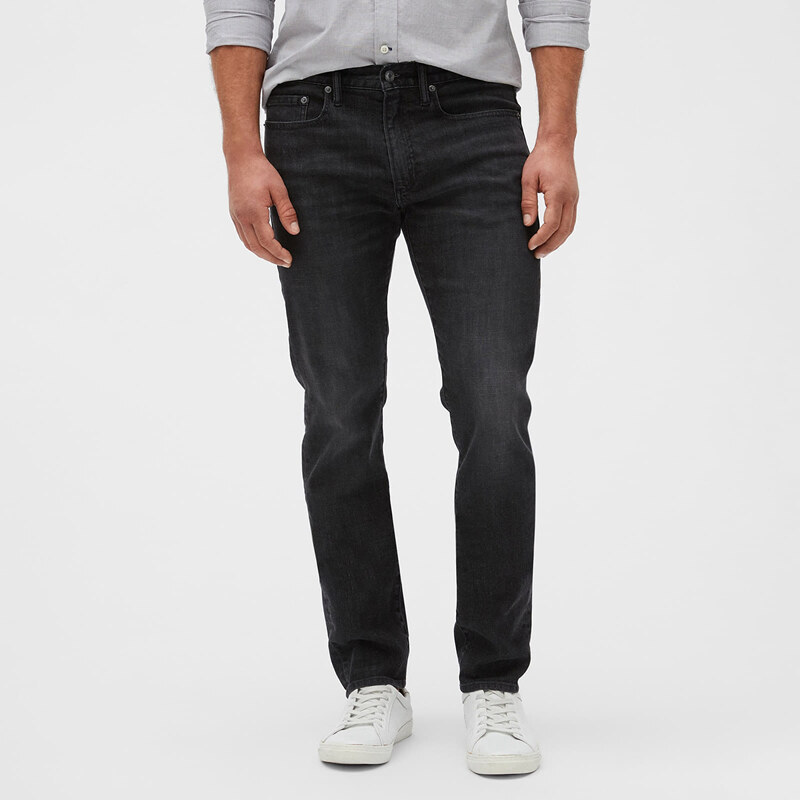 Pánské kalhoty GAP Denim Pants Slim Dark Grey 007