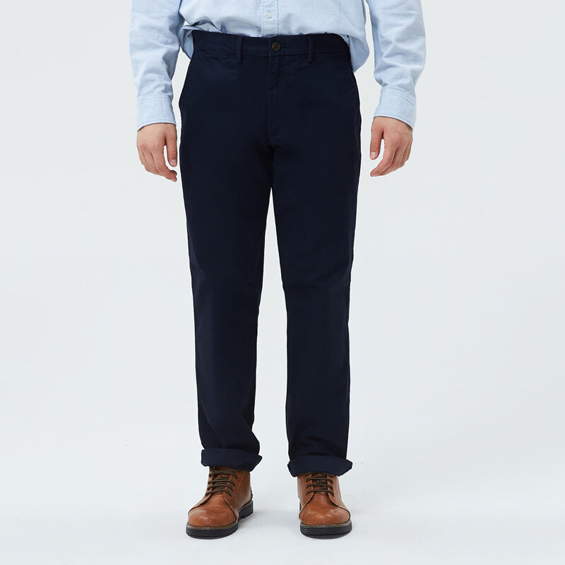 Pánské kalhoty GAP Chino Straight Fit Pants New Classic Navy