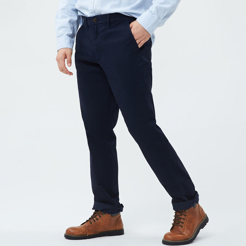 Pánské kalhoty GAP Chino Straight Fit Pants New Classic Navy