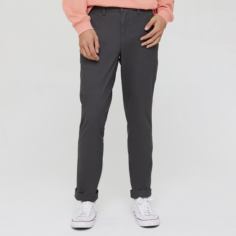 Pánské kalhoty GAP Chino Slim Fit Pants Soft Black