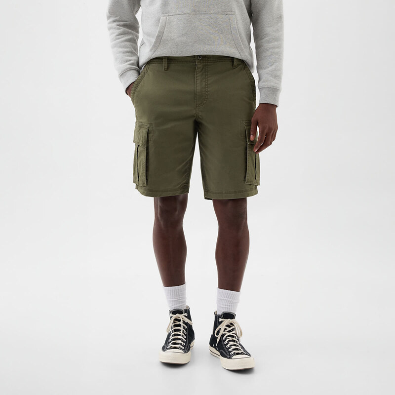 Pánské kraťasy GAP 11 Inch Cargo Shorts Black Moss