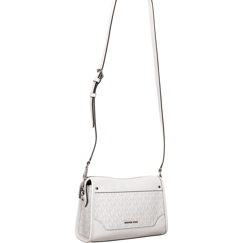 Michael Kors dámská crossbody kabelka Harrison bílá s monogramem