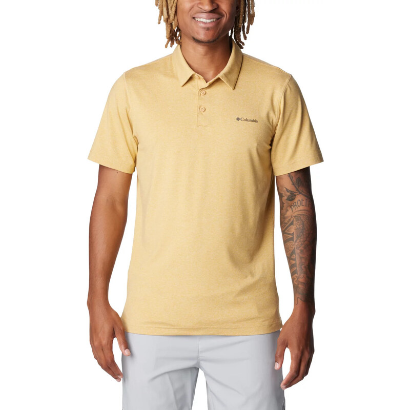 Žluté pánské polotričko Columbia Tech Trail Polo Shirt