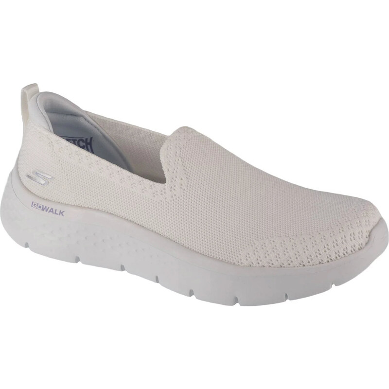 SMETANOVÉ SLIP-ON TENISKY SKECHERS GO WALK FLEX - BRIGHT SUMMER Smetanová