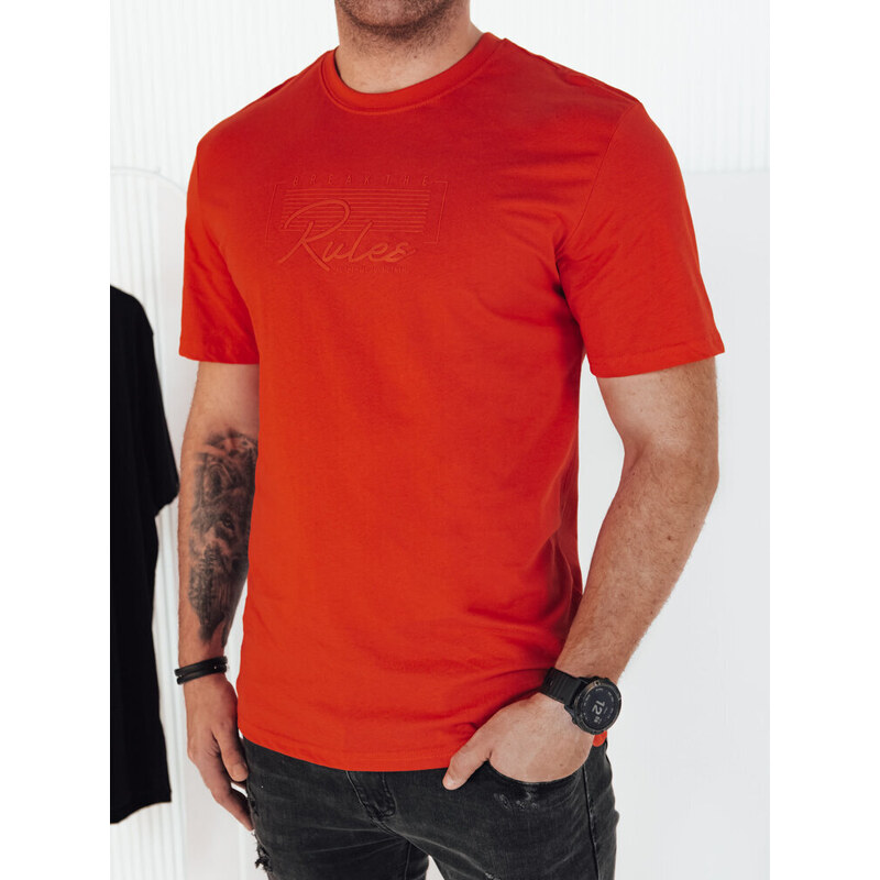 Pánské tričko s oranžovým potiskem Dstreet
