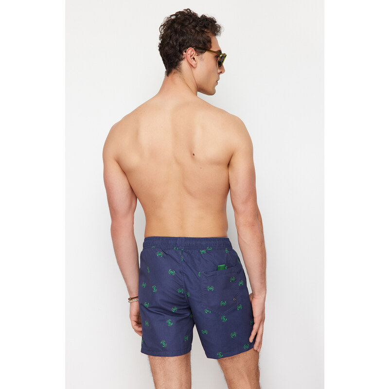 Trendyol Navy Blue Men's Standard Fit Swim Shorts