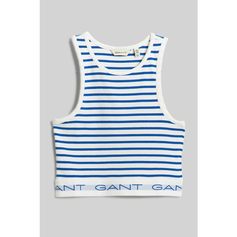 TOP GANT STRIPED RIBBED TANK TOP modrá 134/140