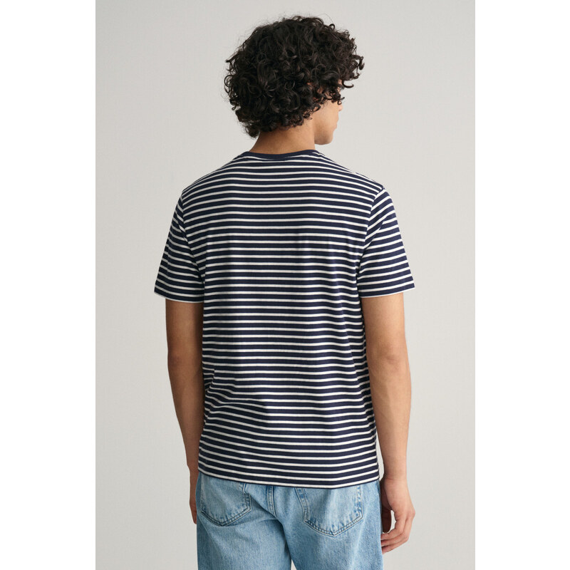 TRIČKO GANT STRIPED T-SHIRT modrá S