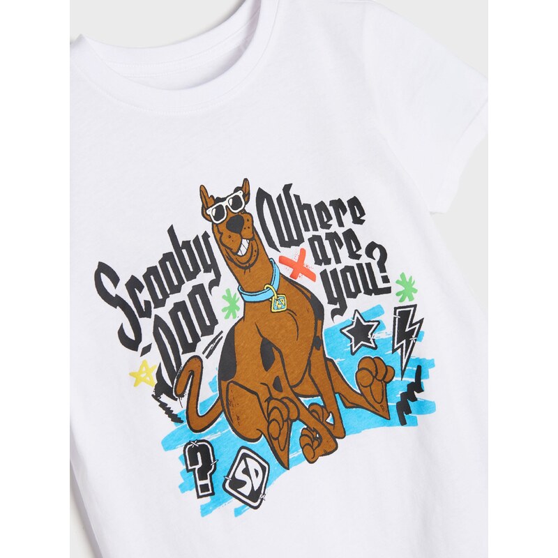 Sinsay - Tričko Scooby-Doo - bílá
