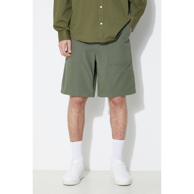 Bavlněné šortky Engineered Garments Fatigue Short zelená barva, OR271.CT010