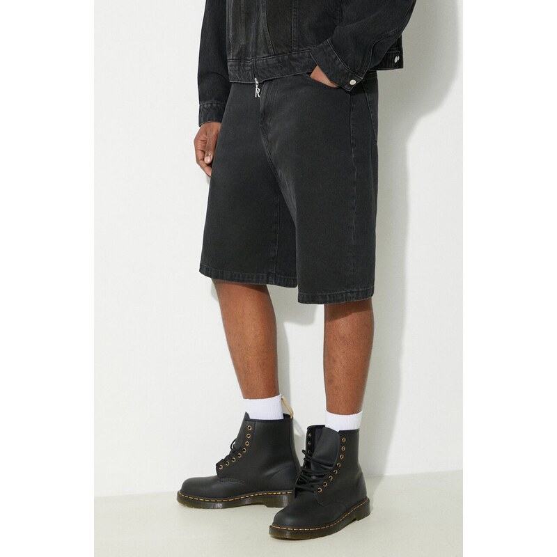 Džínové šortky Carhartt WIP Landon pánské, černá barva, I030469.8906