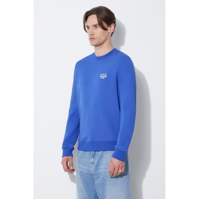 Bavlněná mikina A.P.C. sweat rider pánská, hladká, COEZD-H27699