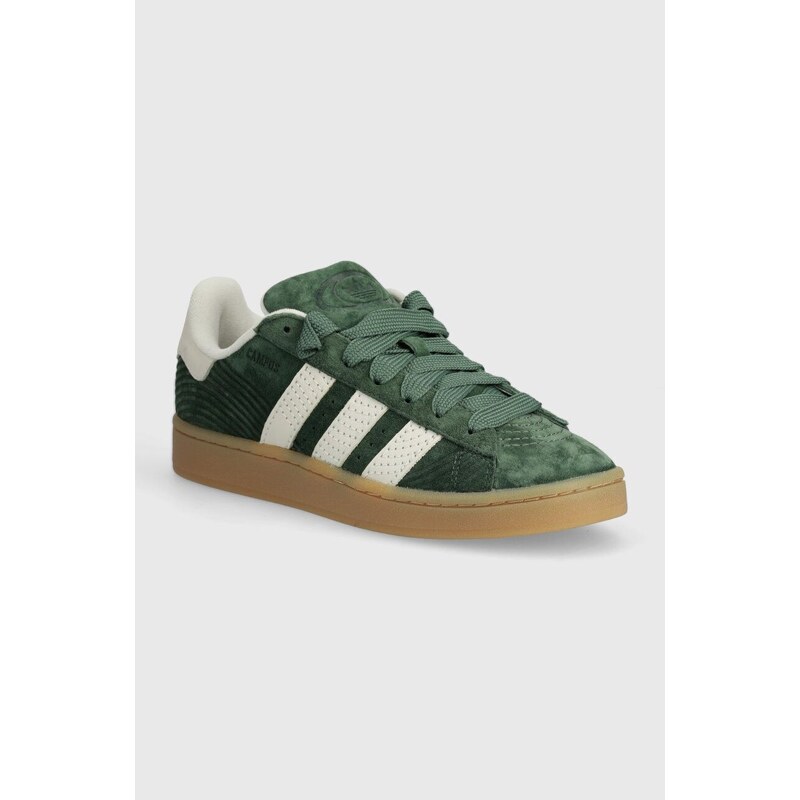 Kožené sneakers boty adidas Originals Campus 00s zelená barva, IF4337