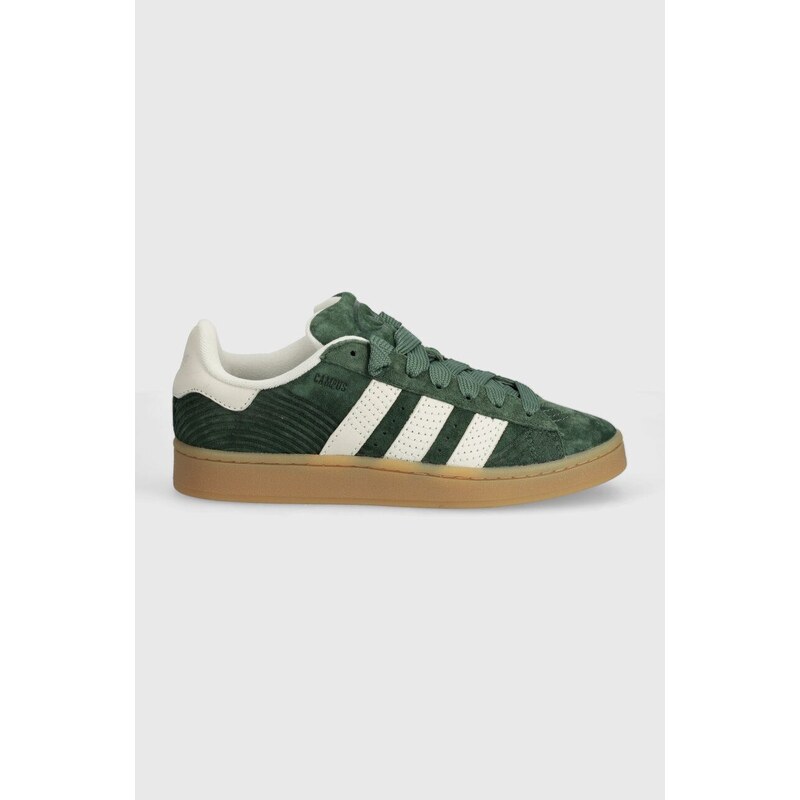 Kožené sneakers boty adidas Originals Campus 00s zelená barva, IF4337