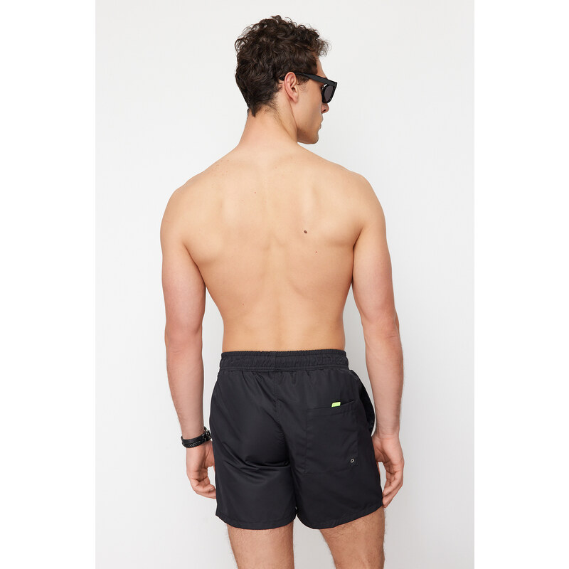 Trendyol 2-Pack Black - Burgundy Basic Marine Shorts