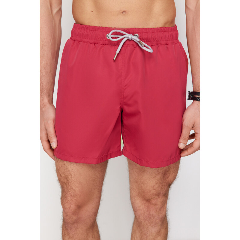 Trendyol 2-Pack Black - Burgundy Basic Marine Shorts