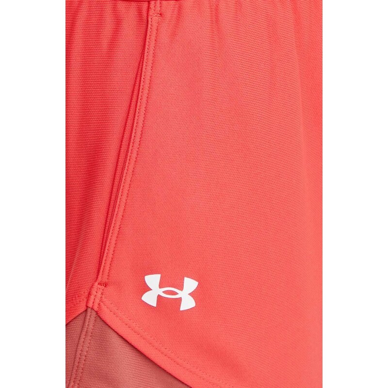 Tréninkové šortky Under Armour Play Up 3.0 červená barva, s potiskem, medium waist