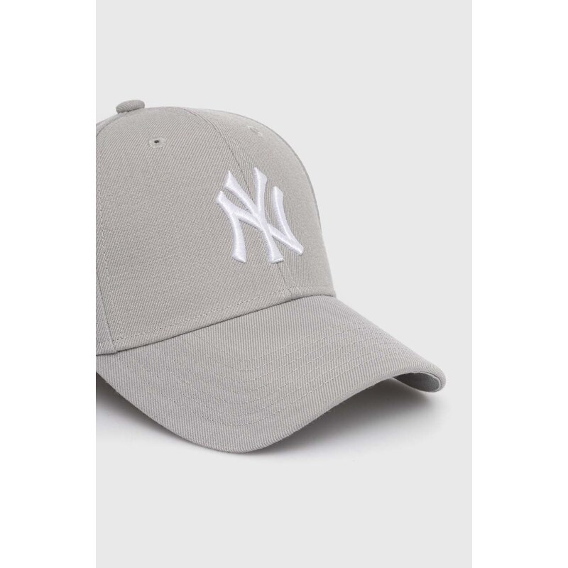 Dětská baseballová čepice 47brand MLB New York Yankees šedá barva, s aplikací, BMVP17WBV