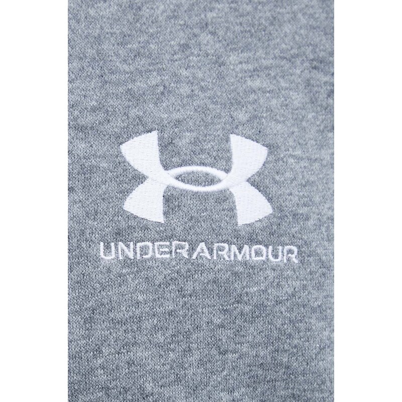 Mikina Under Armour pánská, černá barva, s kapucí, vzorovaná