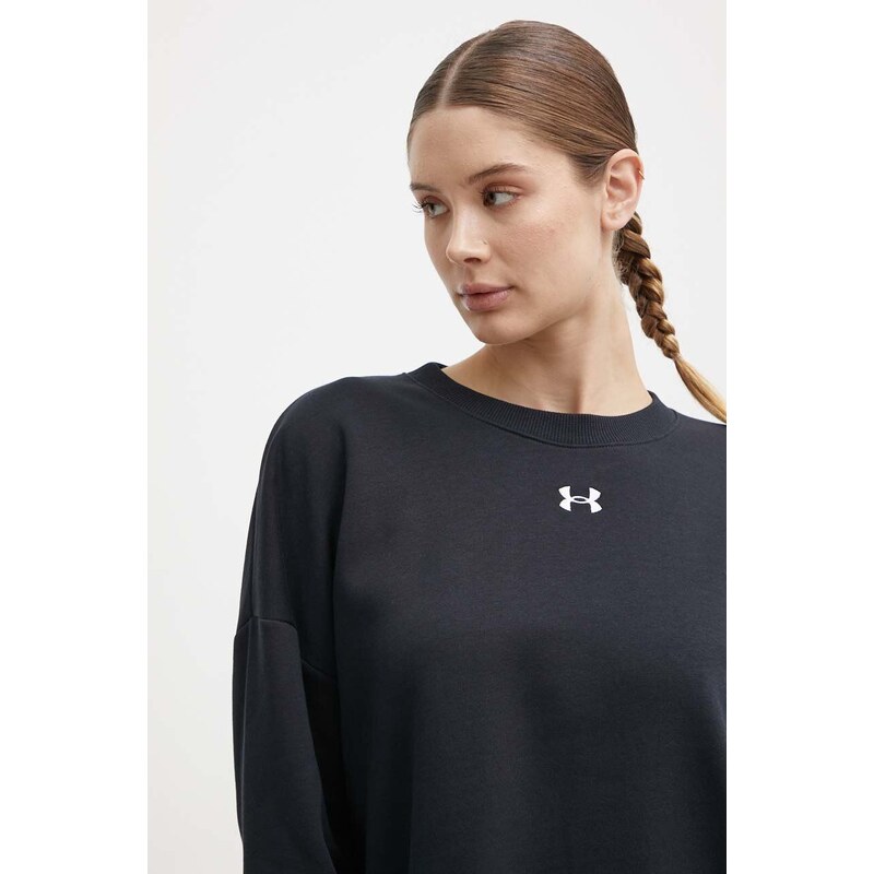 Mikina Under Armour dámská, černá barva, melanžová