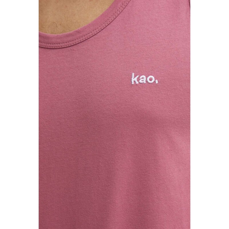 Bavlněné tričko Kaotiko růžová barva