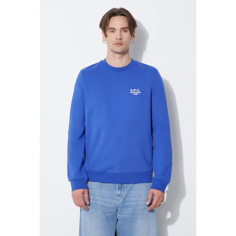 Bavlněná mikina A.P.C. sweat rider pánská, hladká, COEZD-H27699