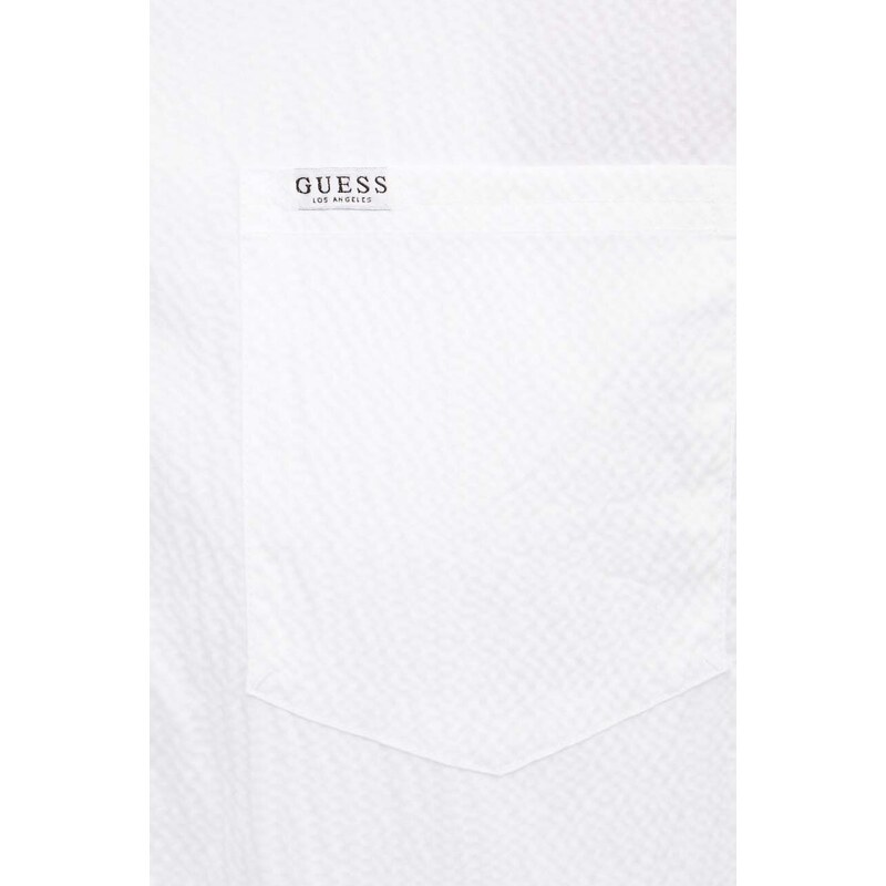 Košile Guess COLLIN pánská, bílá barva, regular, s klasickým límcem, M4GH77 WG6Y0