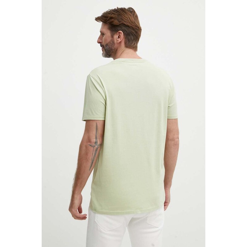 Bavlněné tričko Guess zelená barva, s potiskem, M4GI60 K9RM1