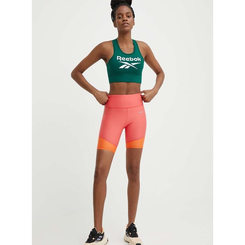 Běžecké šortky Mizuno Impulse Core oranžová barva, high waist, J2GBB206