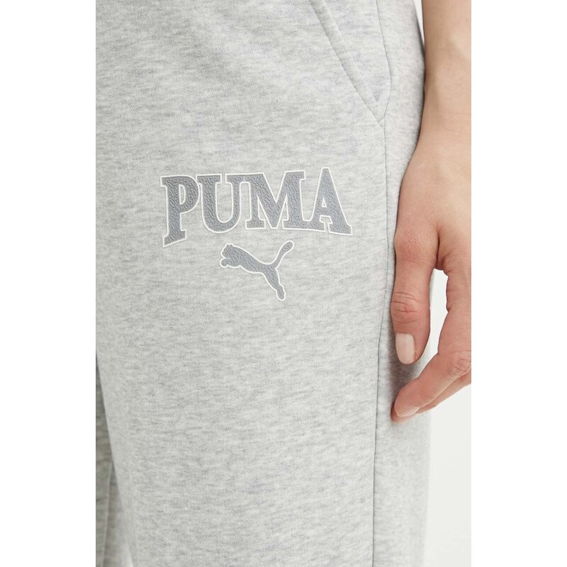 Tepláky Puma SQUAD šedá barva, s potiskem, 677901