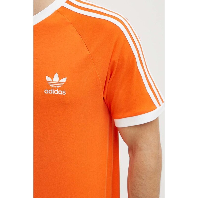 Bavlněné tričko adidas Originals oranžová barva, s aplikací, IM9382