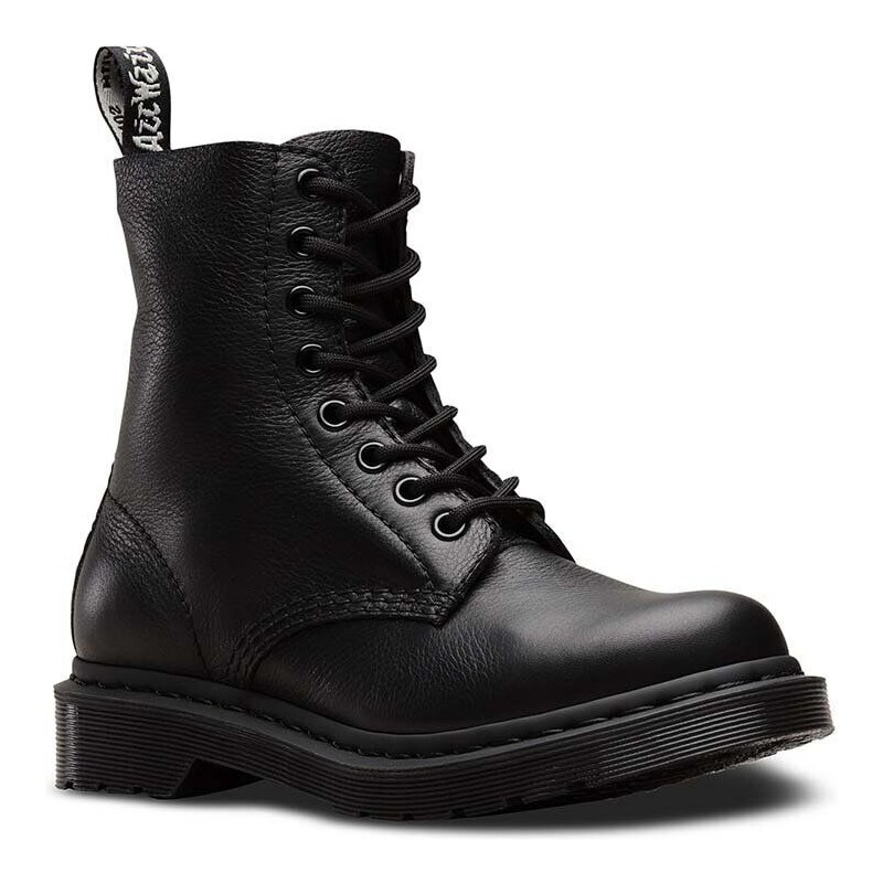 Kožené workery Dr. Martens 1460 Pascal MONO dámské, černá barva, na plochém podpatku, 24479001