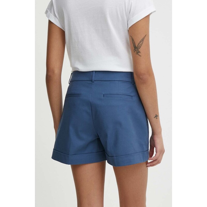 Kraťasy Lauren Ralph Lauren dámské, hladké, high waist