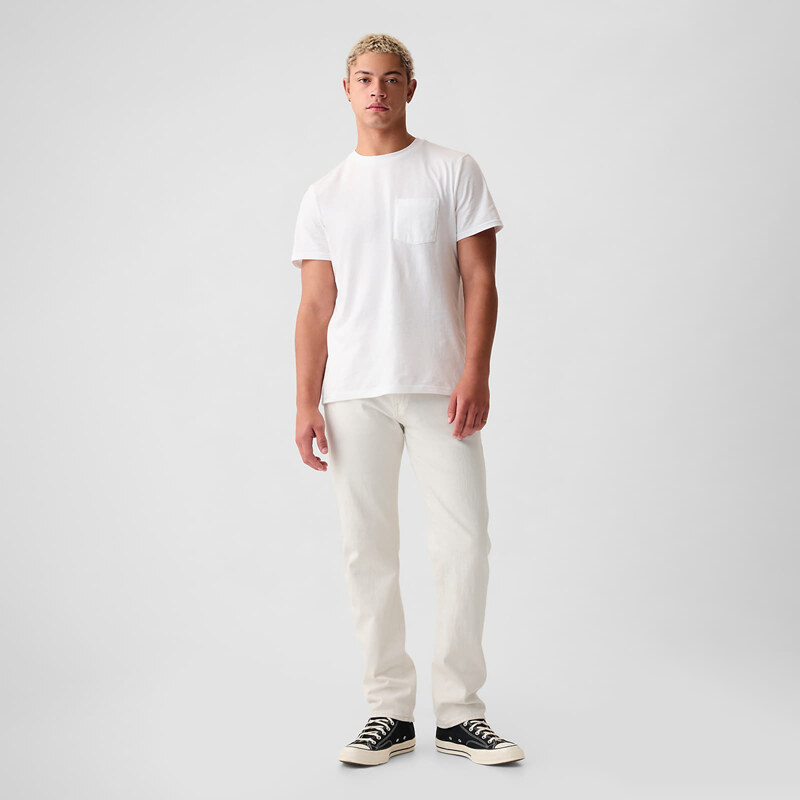 Pánské kalhoty GAP Denim Pants Straight Carls Stone