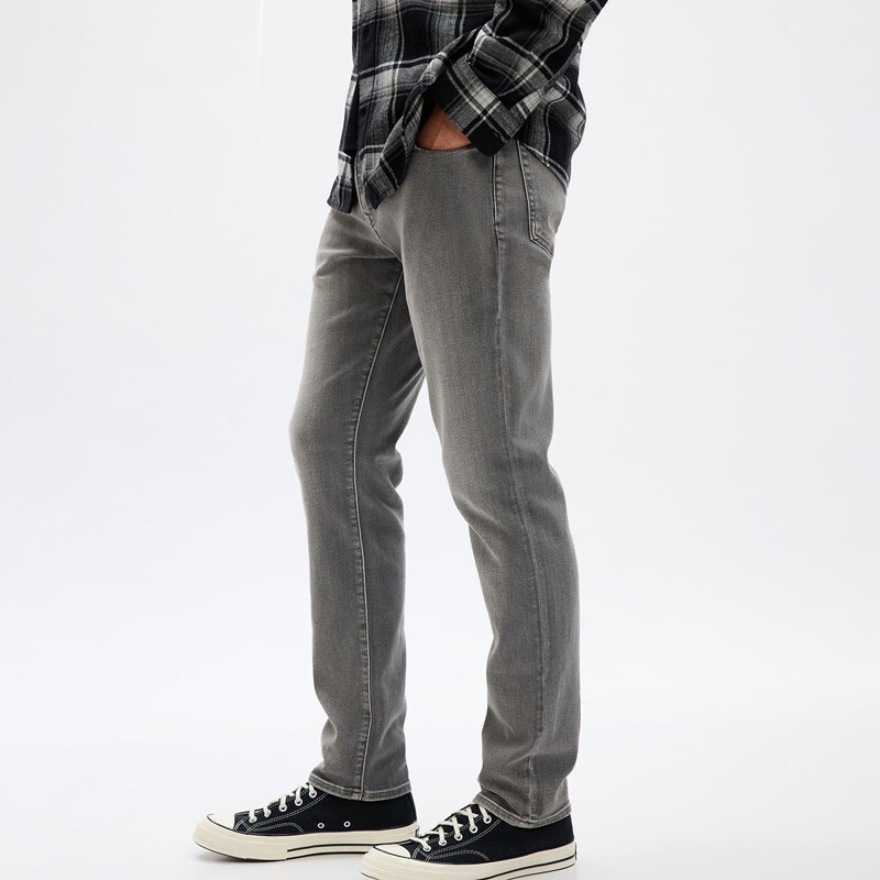 Pánské kalhoty GAP Denim Pants Slim Grey Wash