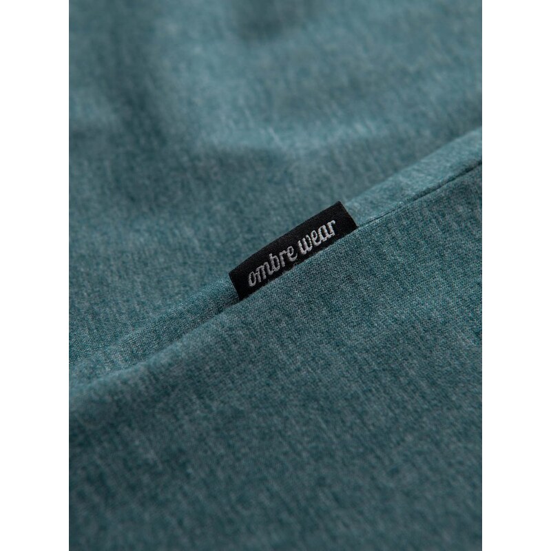 Ombre Clothing Zajímavé zelené tričko V2 TSCT-0175