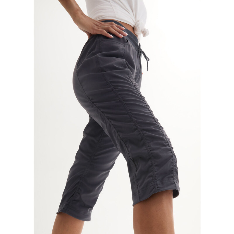 bonprix Funkční trekové kalhoty, capri délka Modrá