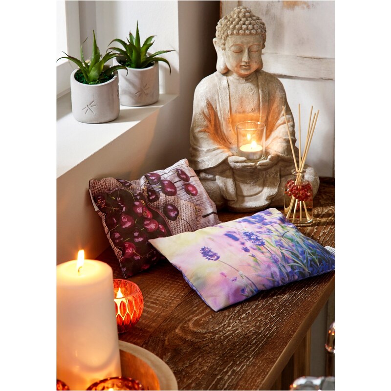 bonprix Dekorace Buddha se skleničkou na svíčku Šedá