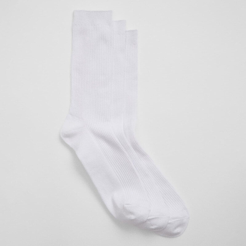 Pánské ponožky GAP Basic Crew Socks 3-Pack Optic White V6