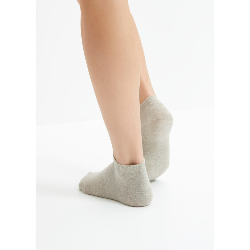 bonprix Kotníkové ponožky (8 párů) z organické bavlny Šedá