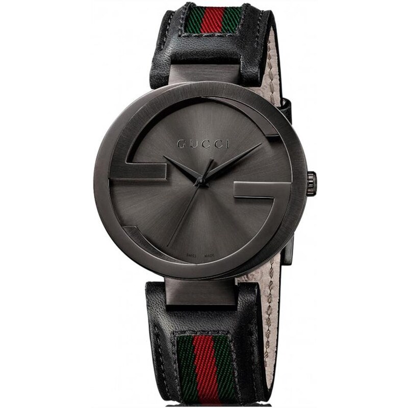 Gucci YA133206 Interlocking 42mm Red and Green Pattern Strap Unisex Watch