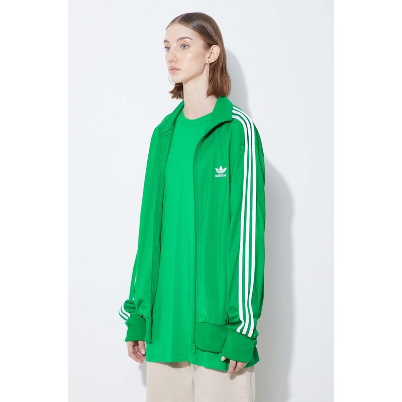 Mikina adidas Originals pánská, zelená barva, s aplikací, IU0762